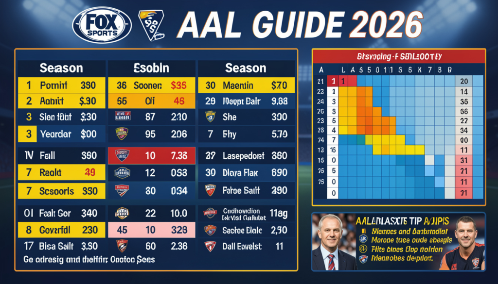 Fox Sports AFL Guide 2026: Scores, Schedule, Ladder & Expert Tips fox sports afl